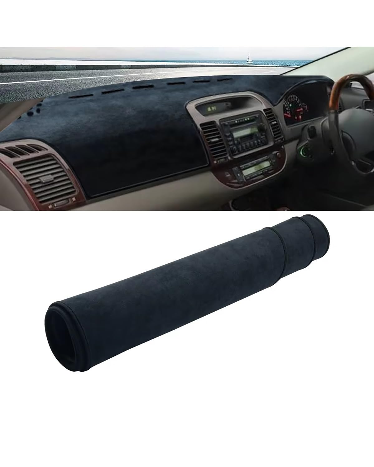 Auto Armaturenbrett Abdeckung Für Toyota Für Camry 30 XV30 2002 2003 2004 2005 2006 Sonnenschutz Teppiche Fall Zubehör Auto Dashboard Vermeiden Abdeckung Matte Armaturenbrett Matte(B Black RHD) von SHUGWA