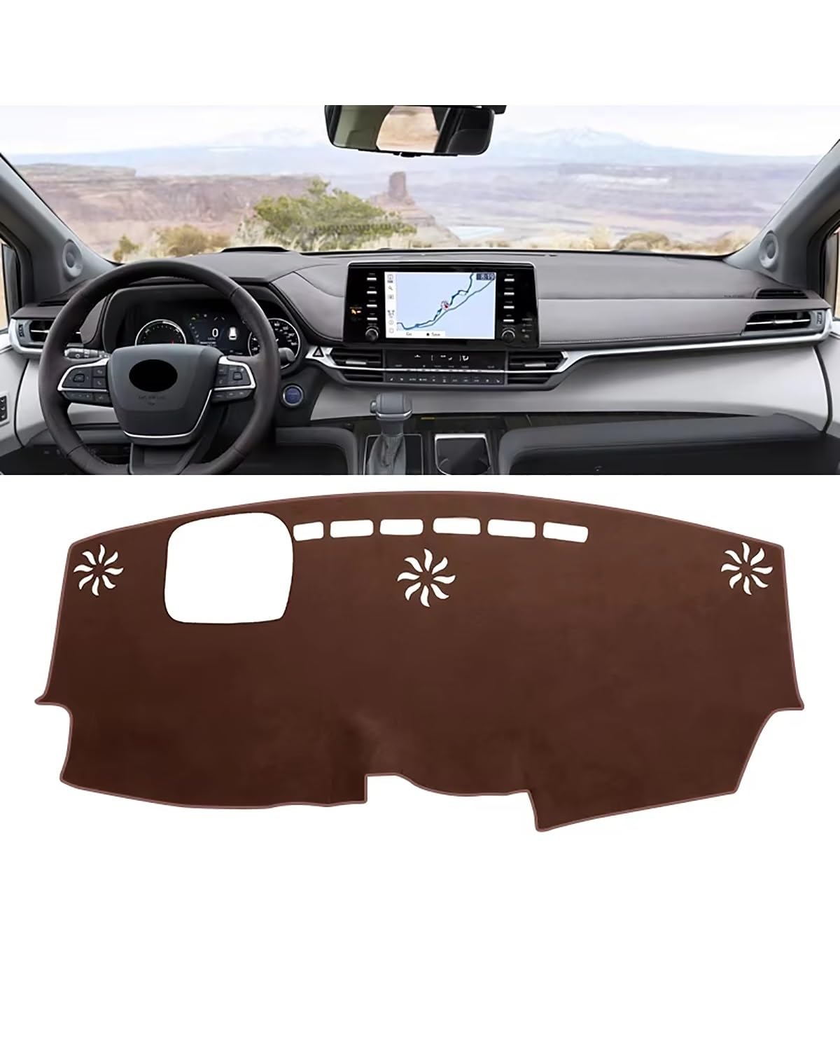 Auto Armaturenbrett Abdeckung Für Toyota Für Sienna Für XL40 Für Hybrid 2021 2022 2023 2024 Sonnenschutz Nicht-Slip Pat Zubehör Auto Armaturenbrett Vermeiden Abdeckung Matte Armaturenbrett Matte(with Auto Armaturenbrett Abdeckung Für Toyota Für Sienna Für XL40 Für Hybrid 2021 2022 2023 2024 Sonnenschutz Nicht-Slip Pat Zubehör Auto Armaturenbrett Vermeiden Abdeckung Matte Armaturenbrett Matte(with von SHUGWA
