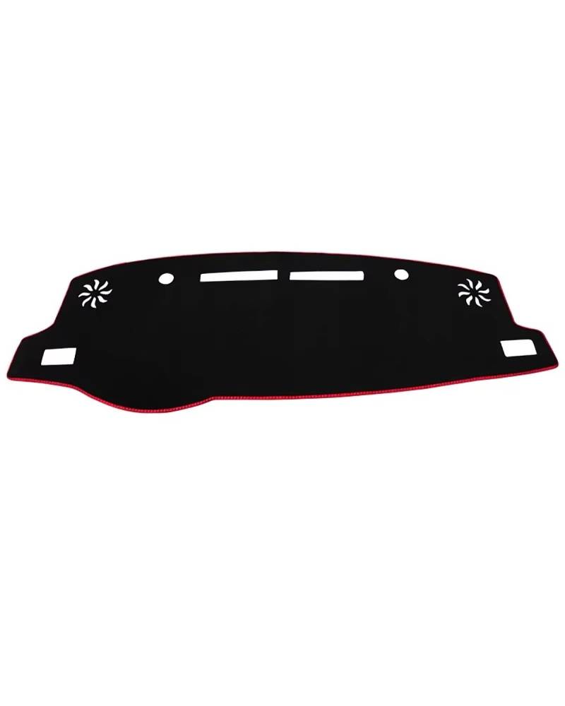 Auto Armaturenbrett Abdeckung Für Toyota Für Vios 2019 2020 2021 2022 2023 Auto Dashboard Abdeckung Dash Matte Sonnenschutz Nicht-Slip Pad Zubehör Armaturenbrett Matte(A LHD Red Side) von SHUGWA