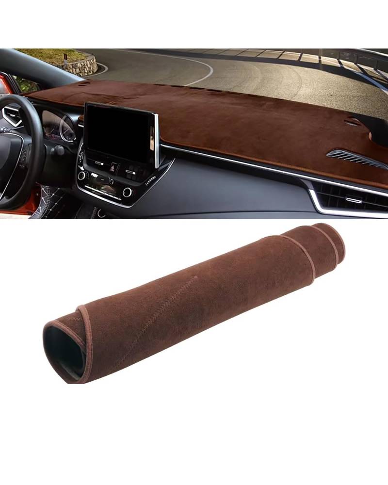 Auto Armaturenbrett Abdeckung Für Toyotaes Für Corolla E210 2019 2020 2021 2022 2023 2024 Für Hybrid Auto Dashboard Abdeckung Vermeiden Matte Sonnenschutz Teppich Pad Armaturenbrett Matte(B Brown LHD) von SHUGWA