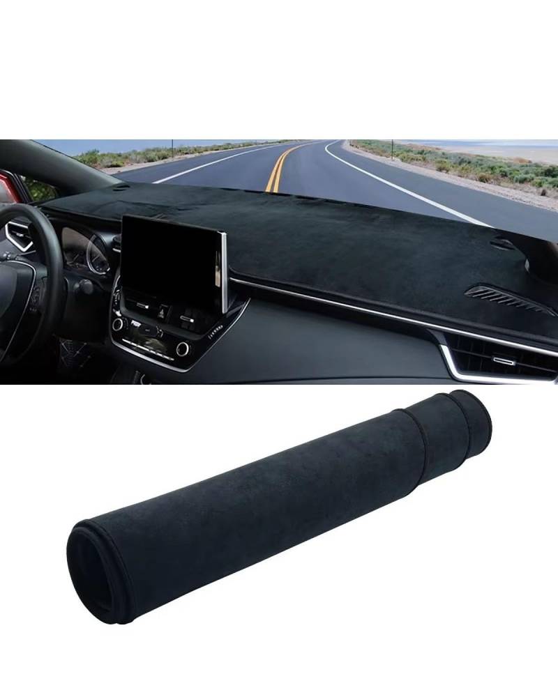 Auto Armaturenbrett Abdeckung Für Toyotaes Für Corolla Für E210 2019 2020 2021 2022 2023 2024 Für Hybrid Instrument Panel Nicht-slip Pad Zubehör Auto Dashboard Abdeckung Armaturenbrett Matte(B Black L von SHUGWA