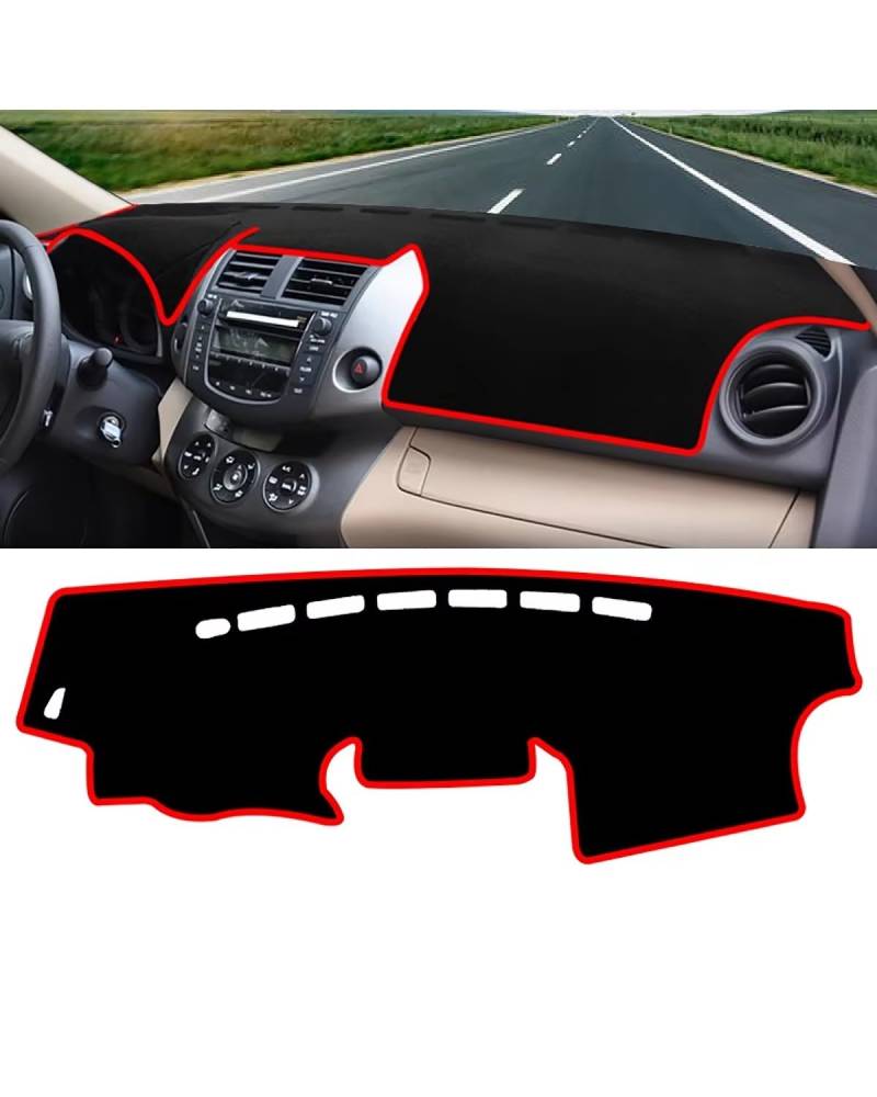 Auto Armaturenbrett Abdeckung Für Toyotaes Für RAV4 XA30 2006 2007 2008 2009 2010 2011 2012 Für RAV 4 Auto Dashboard Vermeiden Abdeckung Matte Pad Non-Slip Teppiche Armaturenbrett Matte(Red Side) von SHUGWA