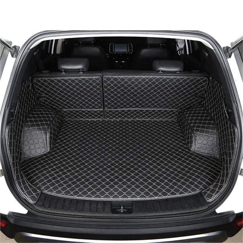 SHYYBD Auto Kofferraummatte Für Toyota RAV4 XA50 2020 2021 Hinten Boot Fracht Fach Boden Pad Leder Teppich Innen(SCHWARZ,X2) von SHYYBD
