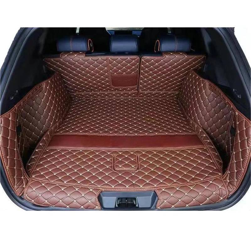 SHYYBD Kofferraumbodenmatte Für BYD Für Song Plus/DM-i/EV 2020-2023, Komplett Umschlossene Kofferraumwanne, Kofferraumwanne Hinten(Balck Brown Full Set,Without Audio) von SHYYBD