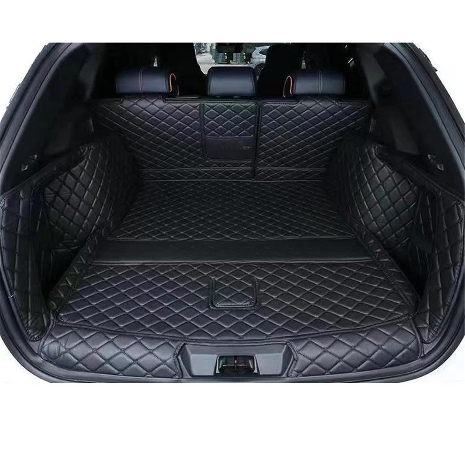 SHYYBD Kofferraumbodenmatte Für BYD Für Song Plus/DM-i/EV 2020-2023, Komplett Umschlossene Kofferraumwanne, Kofferraumwanne Hinten(Balck Full Set,Without Audio) von SHYYBD