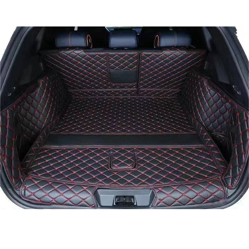 SHYYBD Kofferraumbodenmatte Für BYD Für Song Plus/DM-i/EV 2020-2023, Komplett Umschlossene Kofferraumwanne, Kofferraumwanne Hinten(Balck red Full Set,Without Audio) von SHYYBD