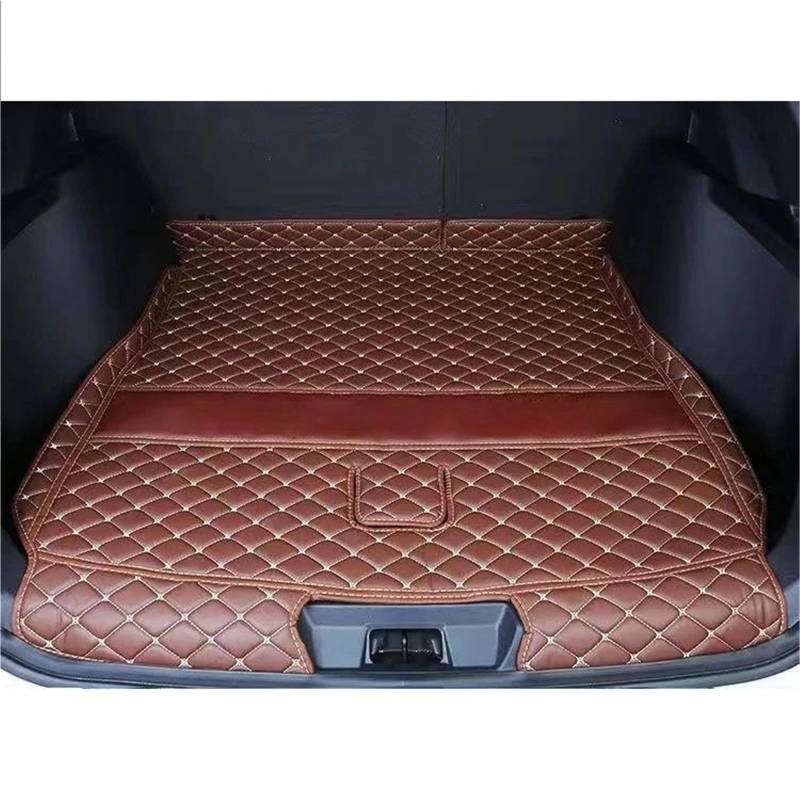 SHYYBD Kofferraumbodenmatte Für BYD Für Song Plus/DM-i/EV 2020-2023, Komplett Umschlossene Kofferraumwanne, Kofferraumwanne Hinten(Main pad Black Brown,with Audio) von SHYYBD
