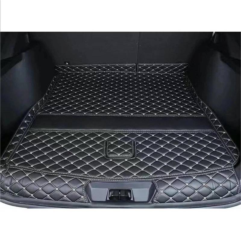 SHYYBD Kofferraumbodenmatte Für BYD Für Song Plus/DM-i/EV 2020-2023, Komplett Umschlossene Kofferraumwanne, Kofferraumwanne Hinten(Main pad Black beig,Without Audio) von SHYYBD
