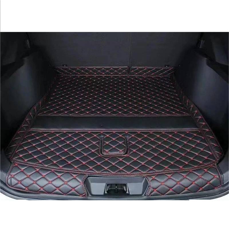 SHYYBD Kofferraumbodenmatte Für BYD Für Song Plus/DM-i/EV 2020-2023, Komplett Umschlossene Kofferraumwanne, Kofferraumwanne Hinten(Main pad Black red,Without Audio) von SHYYBD