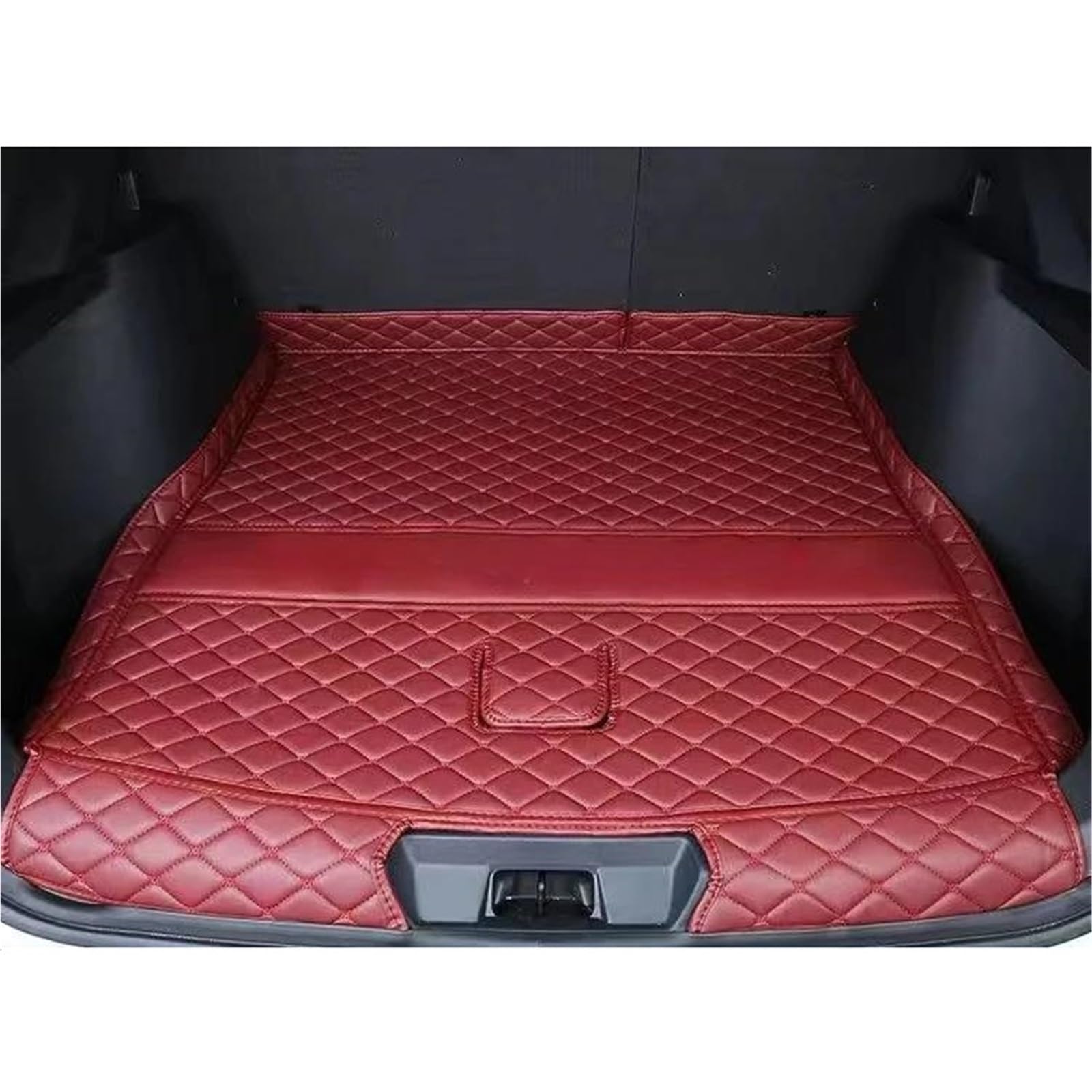 SHYYBD Kofferraumbodenmatte Für BYD Für Song Plus/DM-i/EV 2020-2023, Komplett Umschlossene Kofferraumwanne, Kofferraumwanne Hinten(Main pad red,Without Audio) von SHYYBD