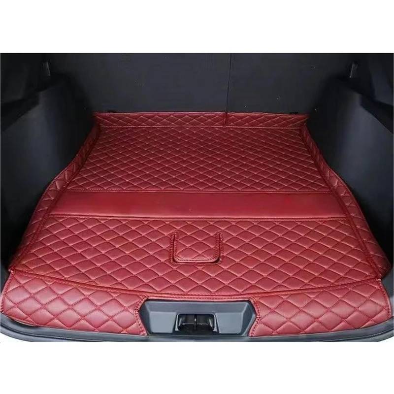 SHYYBD Kofferraumbodenmatte Für BYD Für Song Plus/DM-i/EV 2020-2023, Komplett Umschlossene Kofferraumwanne, Kofferraumwanne Hinten(Main pad red,Without Audio) von SHYYBD