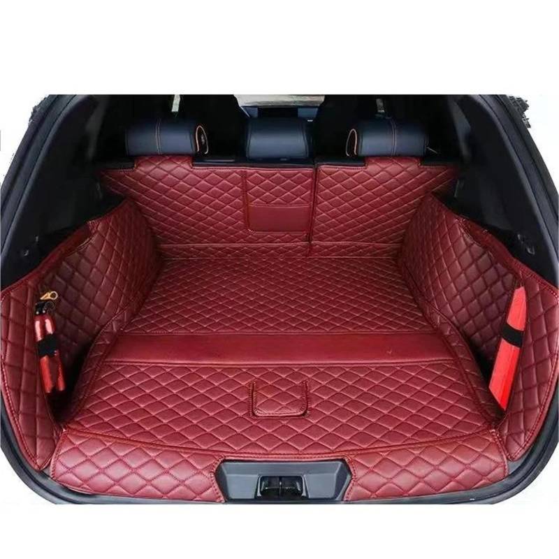 SHYYBD Kofferraumbodenmatte Für BYD Für Song Plus/DM-i/EV 2020-2023, Komplett Umschlossene Kofferraumwanne, Kofferraumwanne Hinten(Red Full Set,Without Audio) von SHYYBD