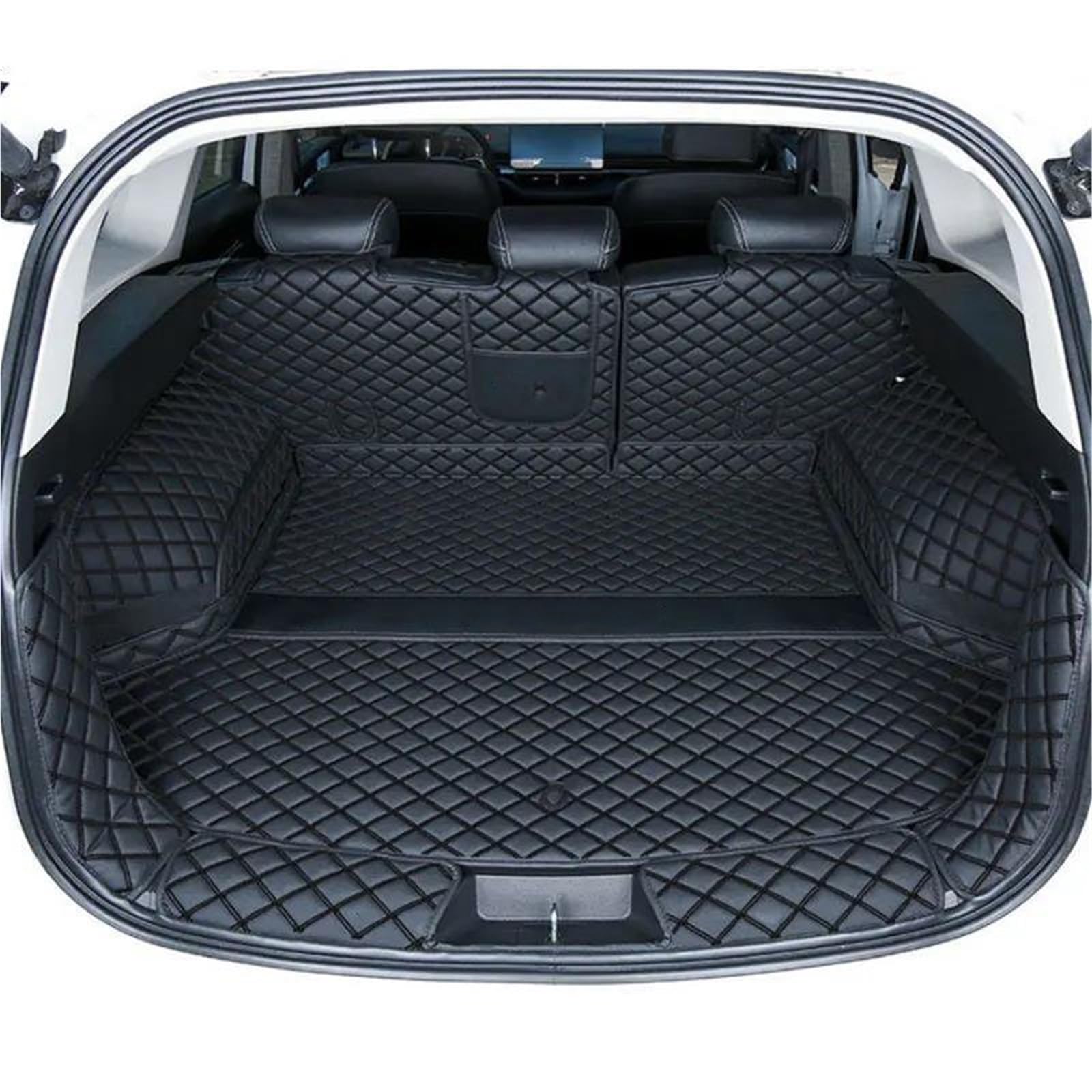 SHYYBD Kofferraumbodenmatte Für Haval H6 3TH GT 2021-2024 Kofferraumschutz Ledermatte Catpet Innenraum Auto Kratzfest(SCHWARZ) von SHYYBD