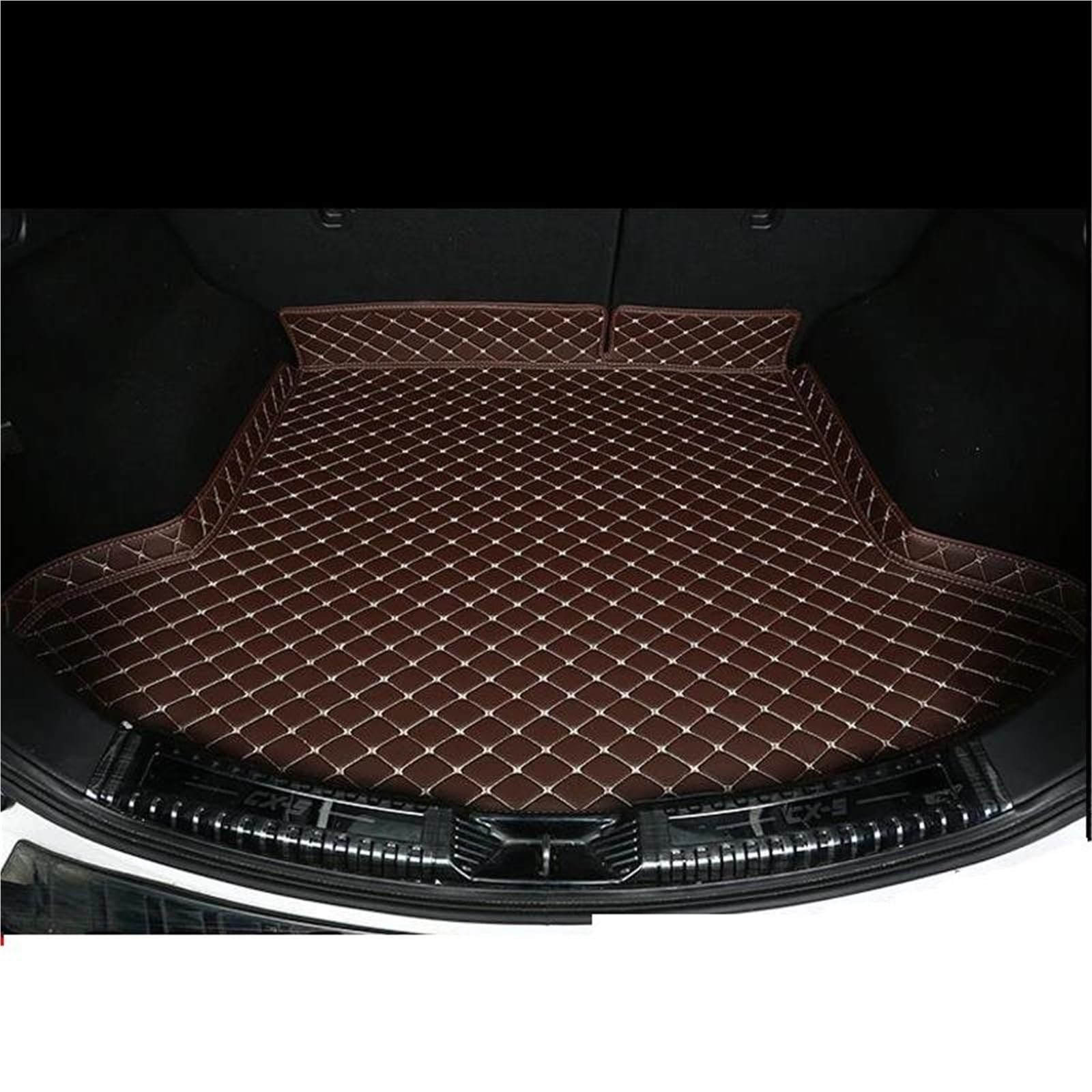 SHYYBD Kofferraumbodenmatte Für Mazda CX-5 CX5 CX 5 KF 2017-2022 Leder-Kofferraummatteneinlage Bodenwanne Teppichschutz(ROT,X1) von SHYYBD