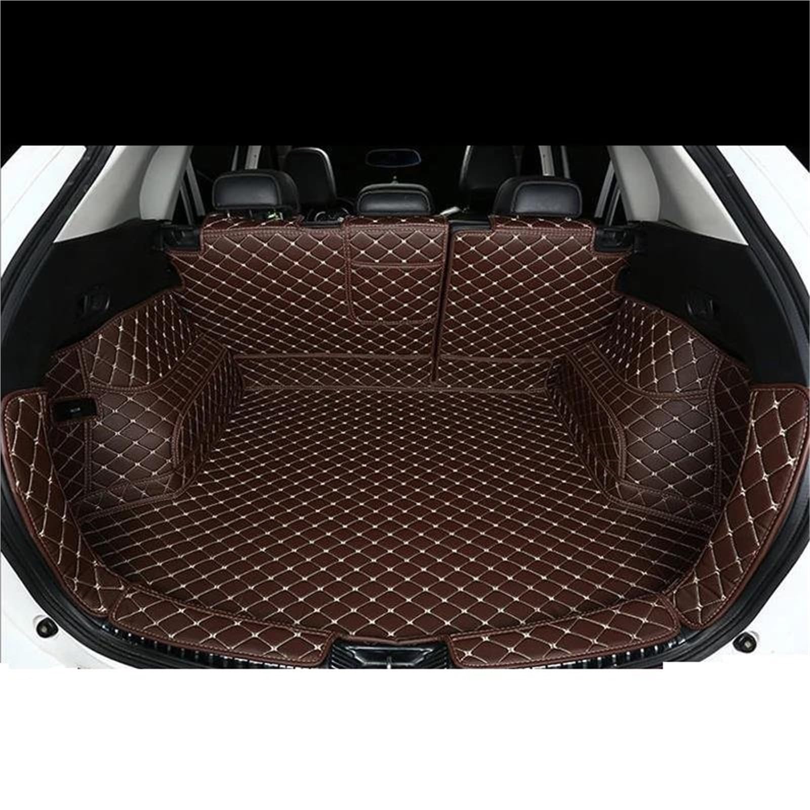 SHYYBD Kofferraumbodenmatte Für Mazda CX-5 CX5 CX 5 KF 2017-2022 Leder-Kofferraummatteneinlage Bodenwanne Teppichschutz(ROT,X2) von SHYYBD