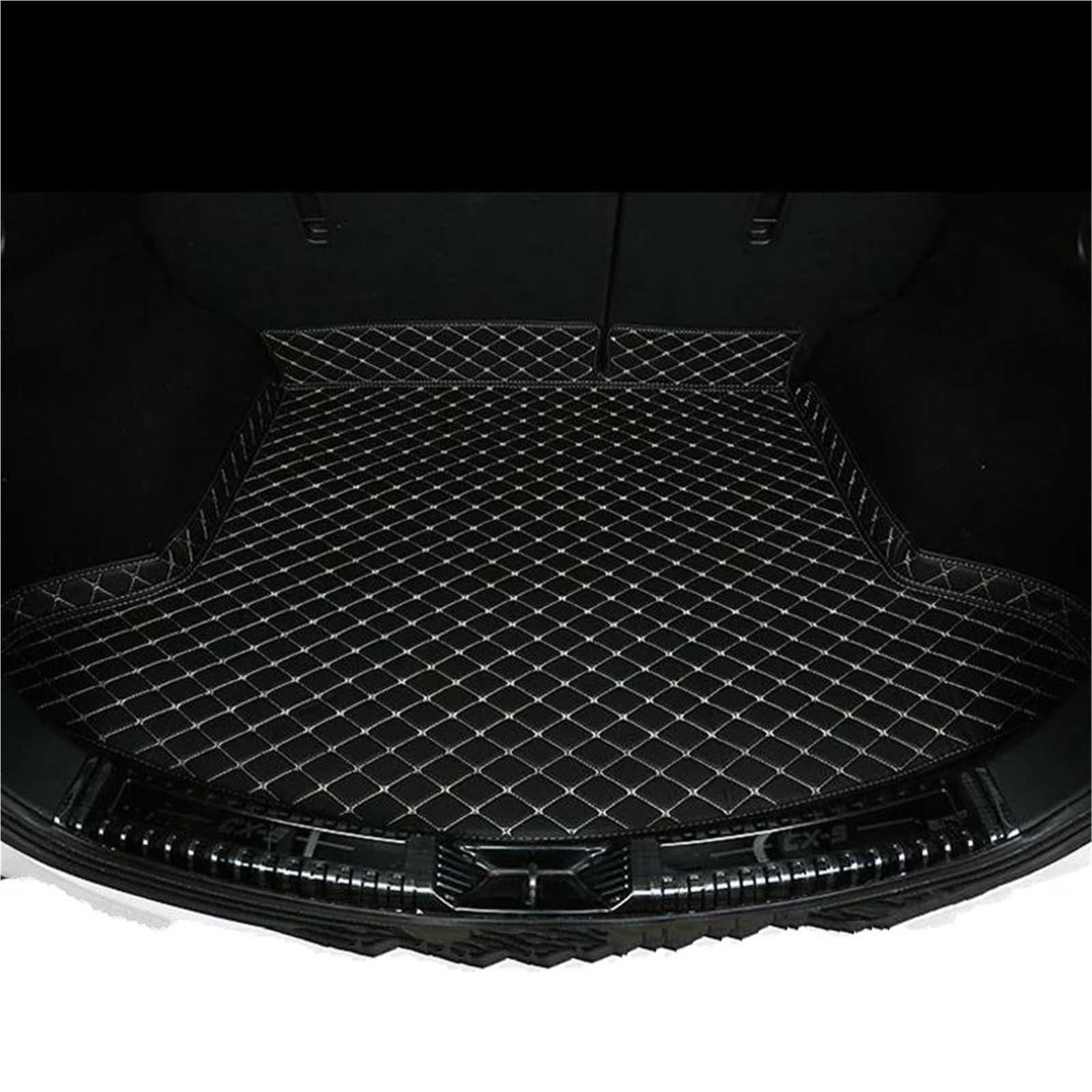 SHYYBD Kofferraumbodenmatte Für Mazda CX-5 CX5 CX 5 KF 2017-2022 Leder-Kofferraummatteneinlage Bodenwanne Teppichschutz(SCHWARZ,X1) von SHYYBD