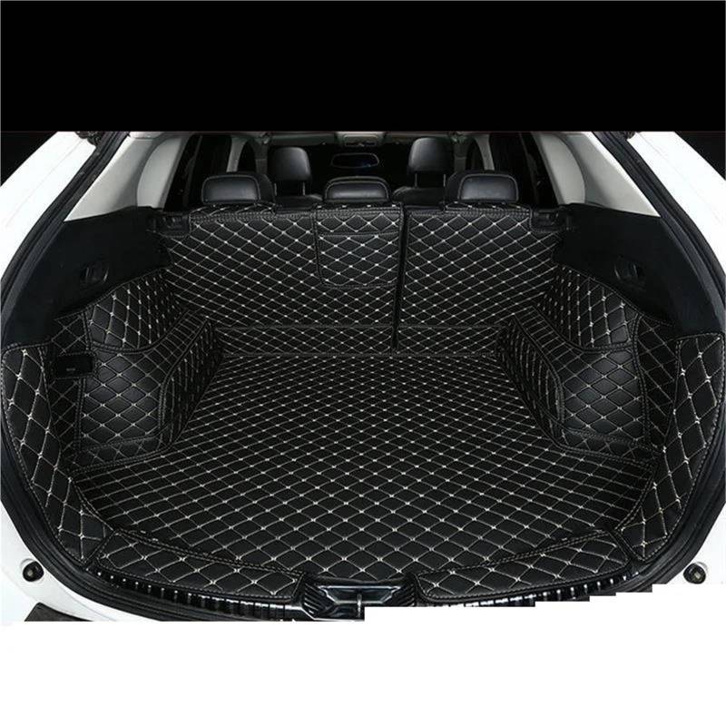 SHYYBD Kofferraumbodenmatte Für Mazda CX-5 CX5 CX 5 KF 2017-2022 Leder-Kofferraummatteneinlage Bodenwanne Teppichschutz(SCHWARZ,X2) von SHYYBD