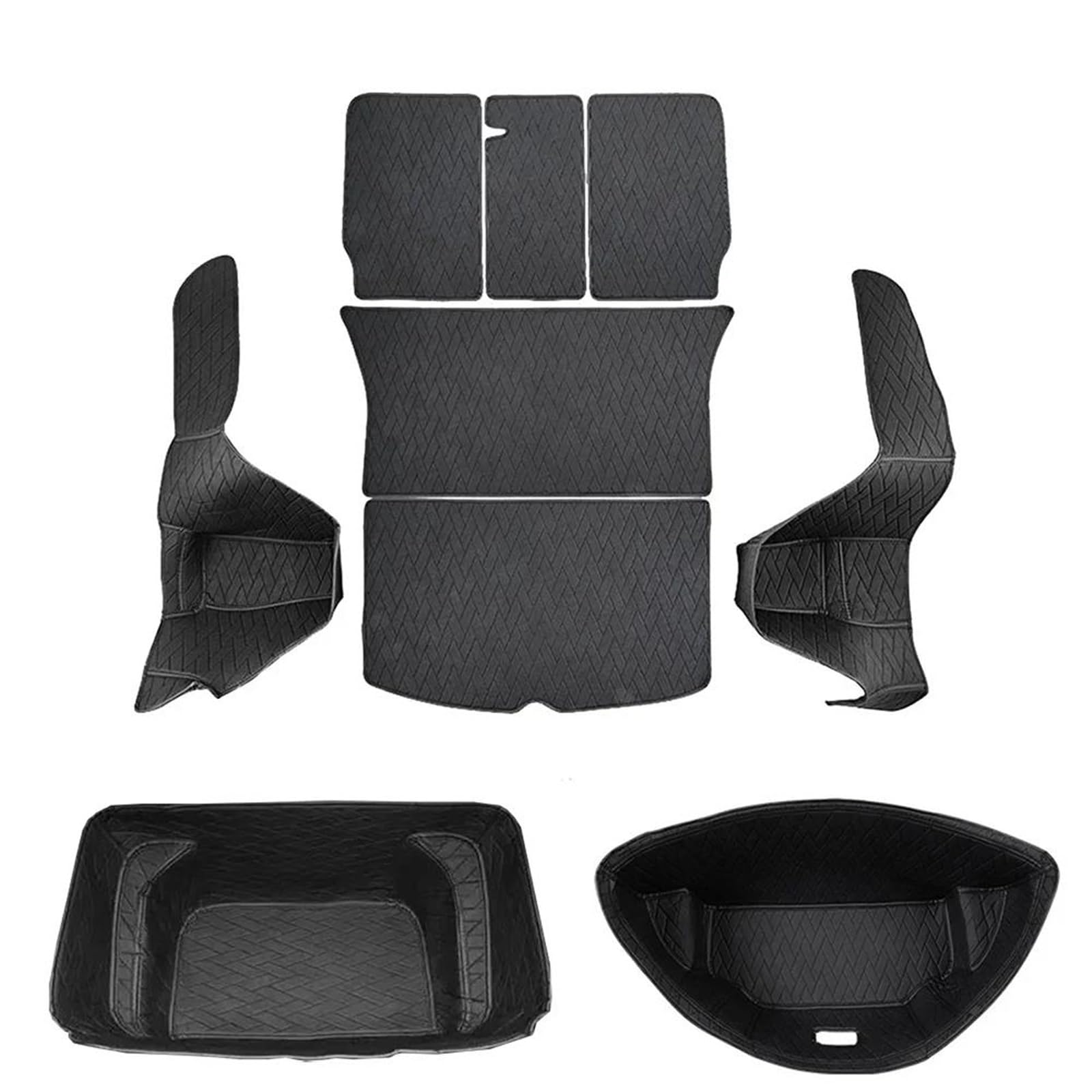 SHYYBD Kofferraumbodenmatte Für Tesla Für Model Y 3 Für Highland 2017-2024 Leder-Kofferraummatten Vollständig Umschlossene Innenbodenmatte(Storage Pad Set) von SHYYBD