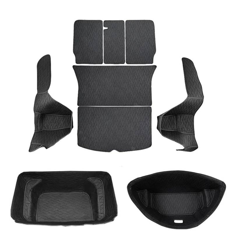 SHYYBD Kofferraumbodenmatte Für Tesla Für Model Y 3 Für Highland 2017-2024 Leder-Kofferraummatten Vollständig Umschlossene Innenbodenmatte(Storage Pad Set) von SHYYBD