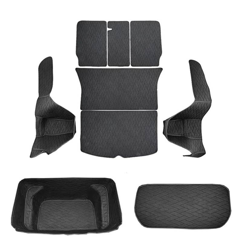 SHYYBD Kofferraumbodenmatte Für Tesla Für Model Y 3 Für Highland 2017-2024 Leder-Kofferraummatten Vollständig Umschlossene Innenbodenmatte(Storage Pad Set b) von SHYYBD