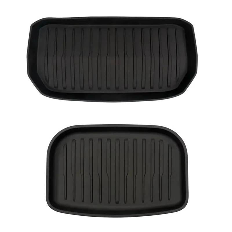 SHYYBD Kofferraumbodenmatte Für Tesla Für Modell Y, TPE, Vordere Laderaumverkleidungen, Kofferraummatte Unten, Kofferraumablage(Front Lower kit) von SHYYBD
