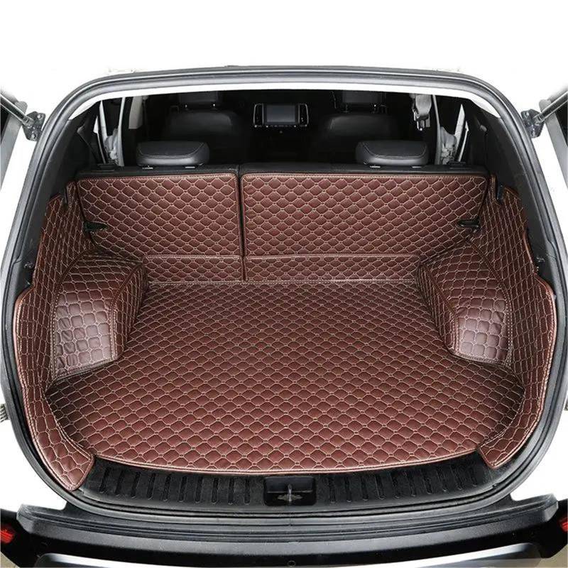 SHYYBD Kofferraummatte Für 325i Für 3er-Reihe 2005-2012 Für E90 E91 E92 E93 Kofferraummatte Aus Leder Für Kofferraumteppiche Und Heckpolster(Kaffee,X2) von SHYYBD