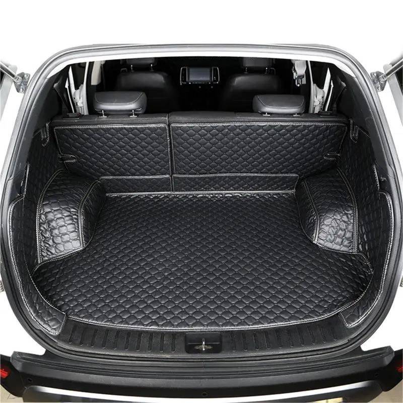 SHYYBD Kofferraummatte Für CRV CR-V 2007-2011 Ledermatten wasserdichte Kofferraummatte Laderaumwanne Schutzeinlagen Bodenschutz(Schwarzbeige,X2) von SHYYBD