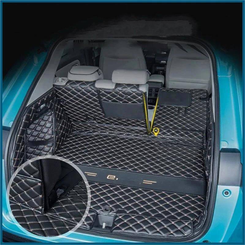 SHYYBD Kofferraummatte Für E:NS1 2024. Automatten. Autoinnenraum-Aufbewahrungsbox. Wasserdicht. Mit Aufbewahrungstasche.(Full Black Beige) von SHYYBD