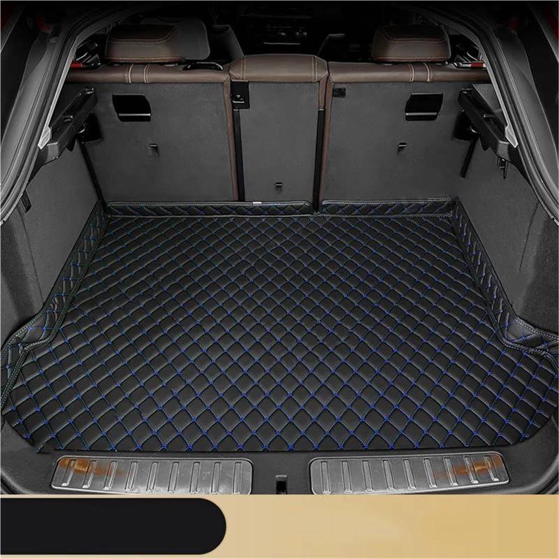SHYYBD Kofferraummatte Für Jeep Für Grand Für Cherokee 2011-2017 Kofferraumteppich Aus Leder, Kunstleder, Kofferraummatte(Schwarz-Blau) von SHYYBD