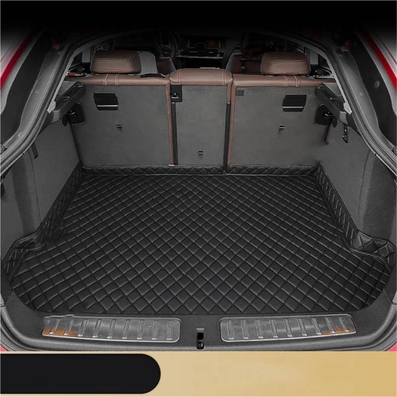 SHYYBD Kofferraummatte Für Jeep Für Grand Für Cherokee 2011-2017 Kofferraumteppich Aus Leder, Kunstleder, Kofferraummatte(Schwarz Schwarz) von SHYYBD