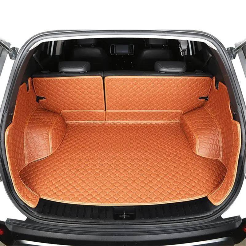 SHYYBD Kofferraummatte Für KIA Für Carens 5 Sitze 2013-2016 Hohe Seite Maßgefertigte Kofferraummatten Cargo Liner Teppich Innenbezug(Braun,X2) von SHYYBD