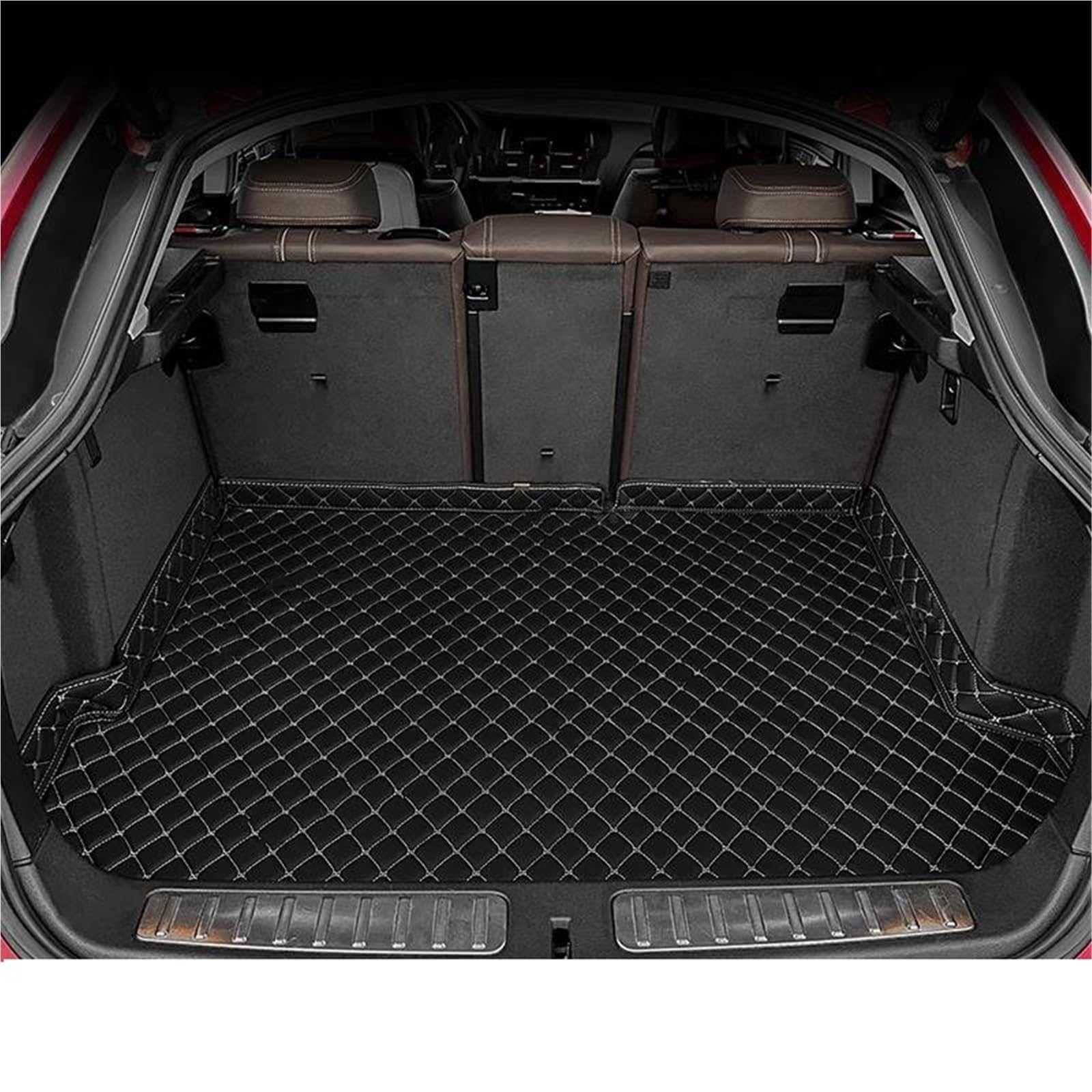 SHYYBD Kofferraummatte Für Mercedes Für Benz GLA-Klasse H247 2020-2024, Kofferraumschutz, Laderaumschutz, Laderaumwanne, Bodenschutz(Schwarz-Beige) von SHYYBD