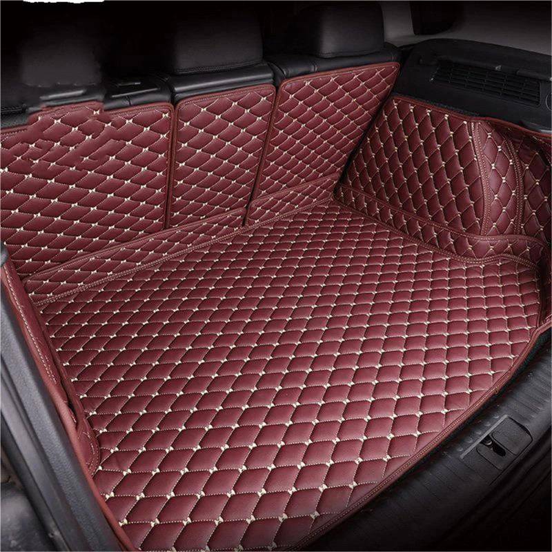 SHYYBD Kofferraummatte Für Nissan Für Qashqai J11 2008-2015, Kofferraumschutzmatten, Hohe Seitenteppiche, Innenausstattung(Weinrot,X2) von SHYYBD