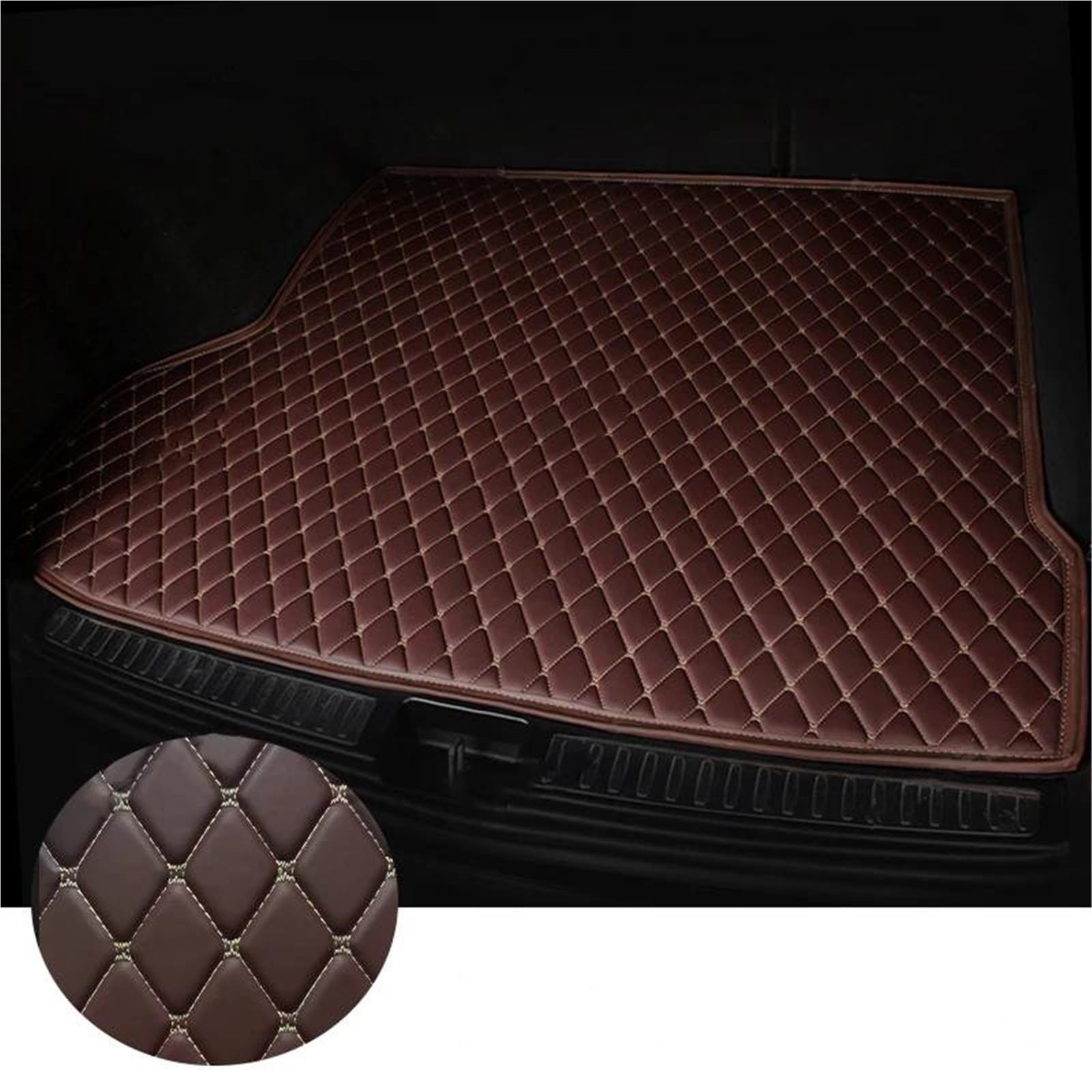 SHYYBD Kofferraummatte Für VW Für VW CC 2010-2018, Kofferraumschutz, Schutzfolie, Bodenablage Hinten, Wasserdicht(Dunkelbraun) von SHYYBD