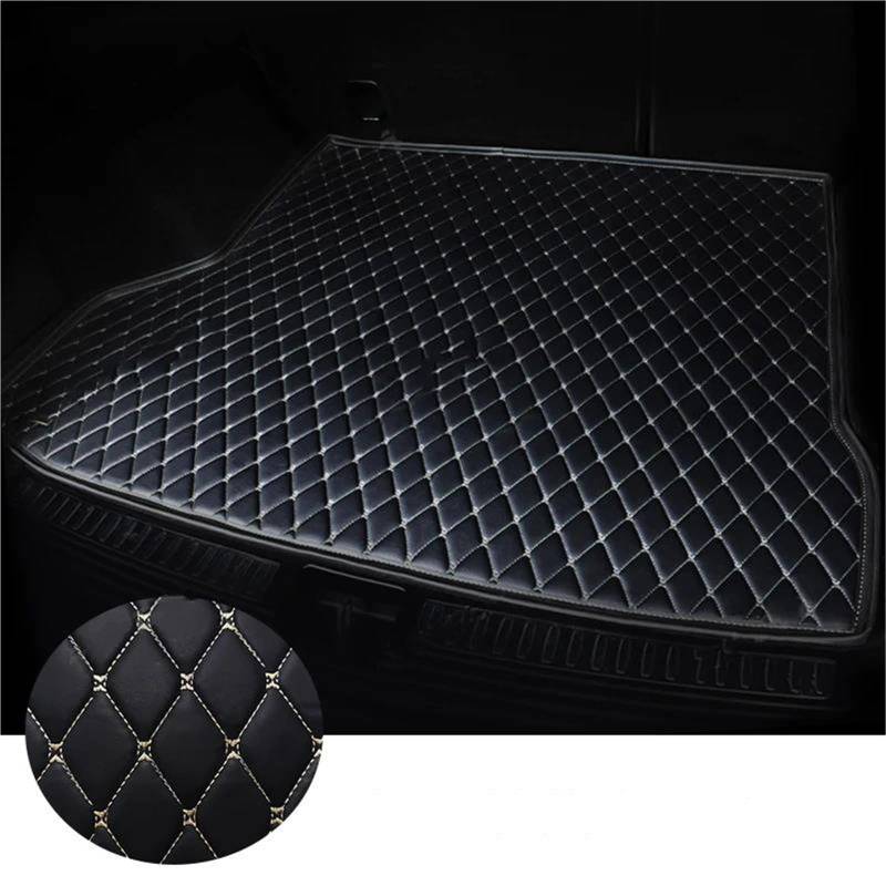 SHYYBD Kofferraummatte Für VW Für VW CC 2010-2018, Kofferraumschutz, Schutzfolie, Bodenablage Hinten, Wasserdicht(Schwarz-Beige) von SHYYBD