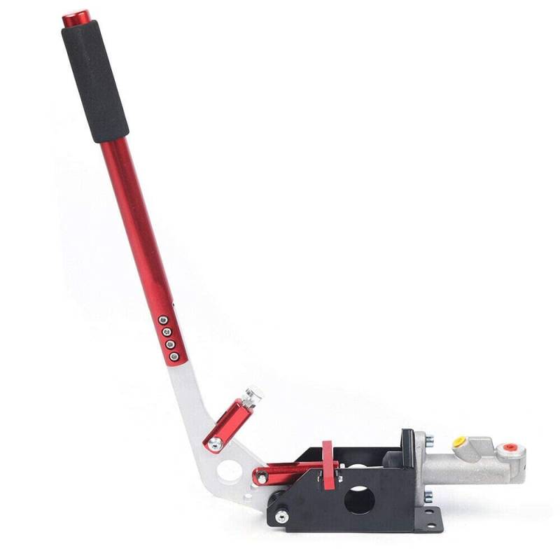 Hydraulische Handbremse Fly-Off Rallye Handbrake Aluminiumlegierung Universal Horizontal Vertikal Handbrake für Drift-Front-Performance-Stunts, Rallyes (Rot) von SHZICMY