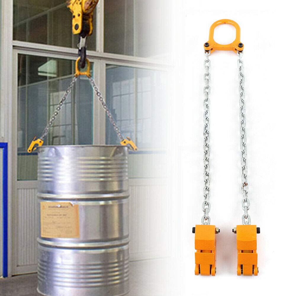 Kettentrommelheber Industrie Robuste Kette Maximaler Hub 2000 lbs Lift Barrel Lifter Vertical Hoist Legierung ​Stahl Für Kunststoff Und Metallfässer von SHZICMY
