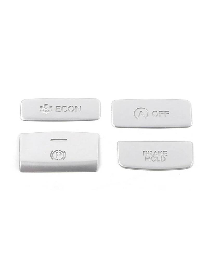 Für 11Th Gen Für Civic 2022 Zubehör 4Pcs Aluminium Auto Center Konsole Getriebe Panel Handbremse Taste Abdeckung Trim Aufkleber(3) von SIBOUOU