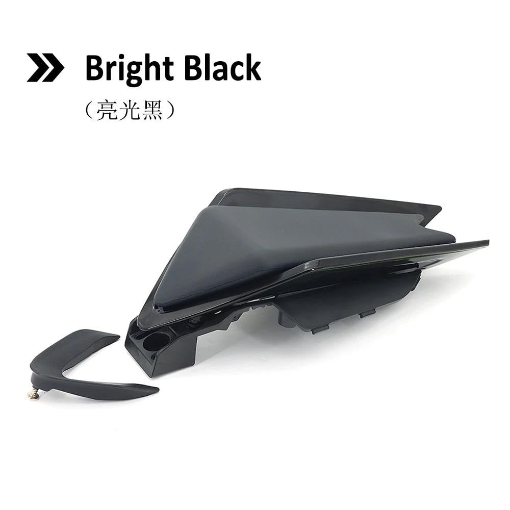Für Aprilia RS660 Tuono 660 RSV4 2020-2021 Motorrad Passagier Sozius Hinten Sitz Abdeckung Verkleidung Sitz Gugel Buckel Spoiler(Bright Black) von SIBOUOU