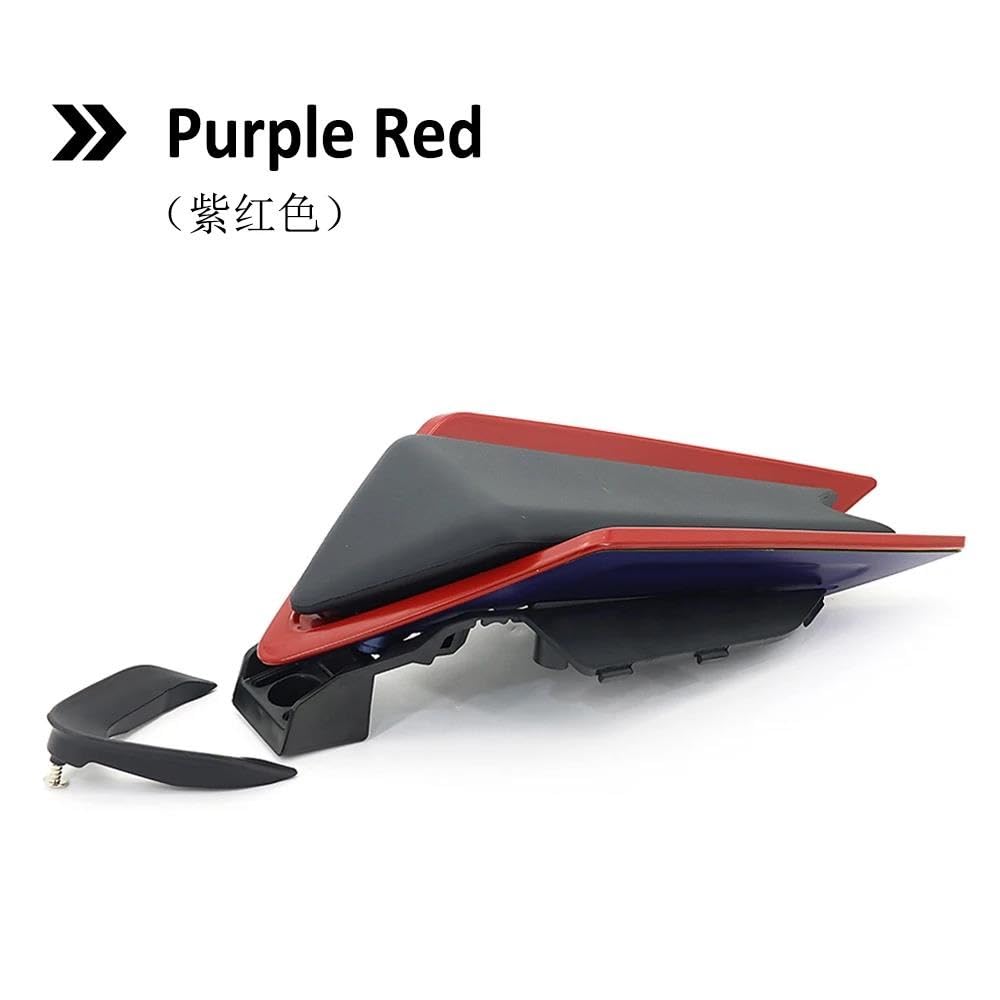 Für Aprilia RS660 Tuono 660 RSV4 2020-2021 Motorrad Passagier Sozius Hinten Sitz Abdeckung Verkleidung Sitz Gugel Buckel Spoiler(Purple Red) von SIBOUOU