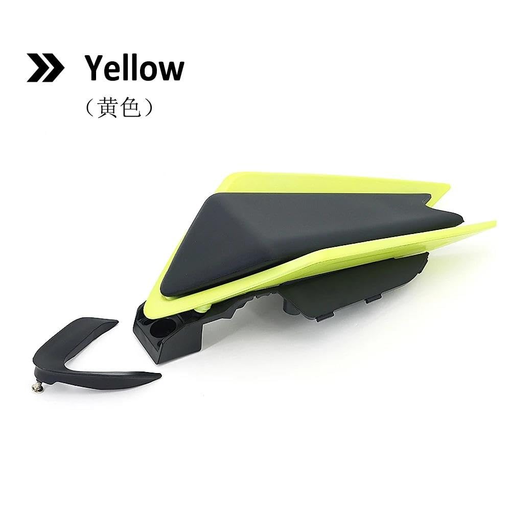 Für Aprilia RS660 Tuono 660 RSV4 2020-2021 Motorrad Passagier Sozius Hinten Sitz Abdeckung Verkleidung Sitz Gugel Buckel Spoiler(Yellow) von SIBOUOU