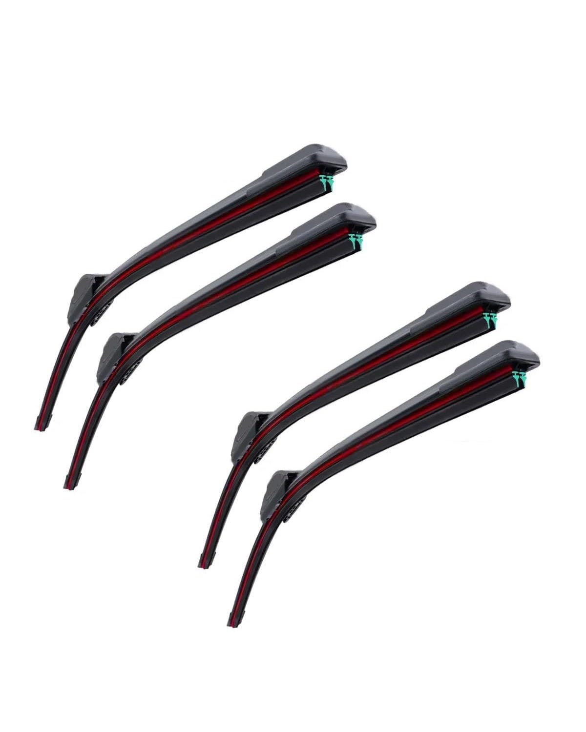 Für Astra K 2015-2016 Doppel Gummi Auto Wischer Frontscheibe Scheibenwischer Gummi Auto Zubehör Auto Wischer(4PCS) von SIBOUOU