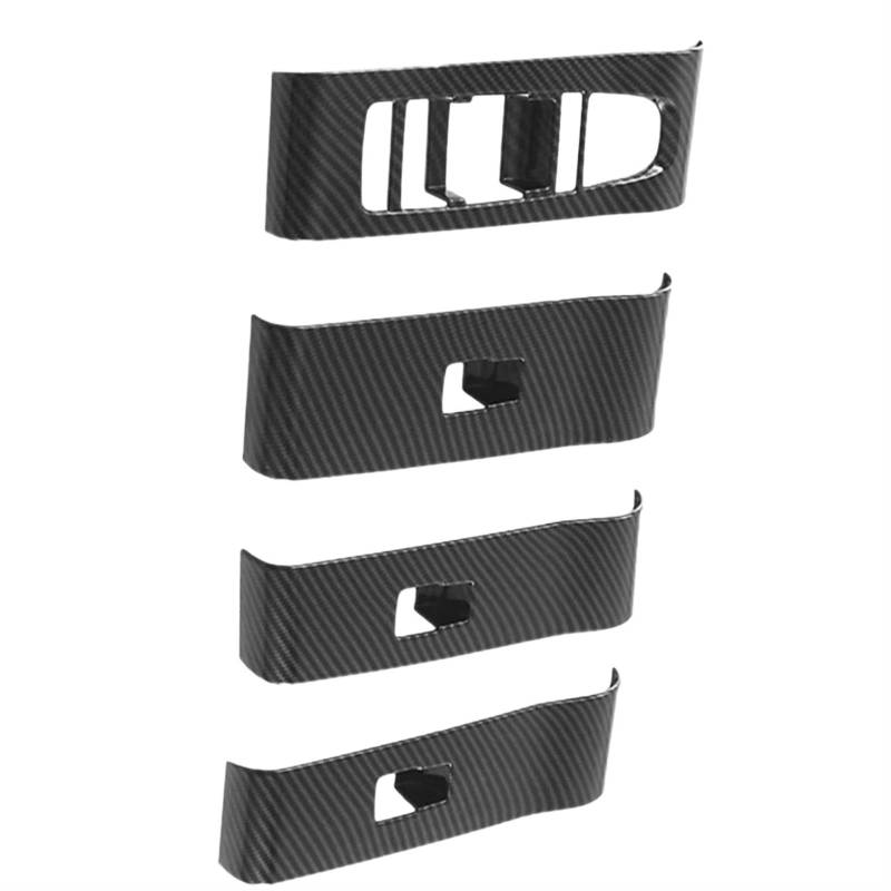 Für BYD Für ATTO 3 Für Yuan Plus 2022 2023 Links/Rechtslenker 4Pcs Auto Fensterheber Schalter Panel Abdeckung Trim(Left Hand Driveb) von SIBOUOU