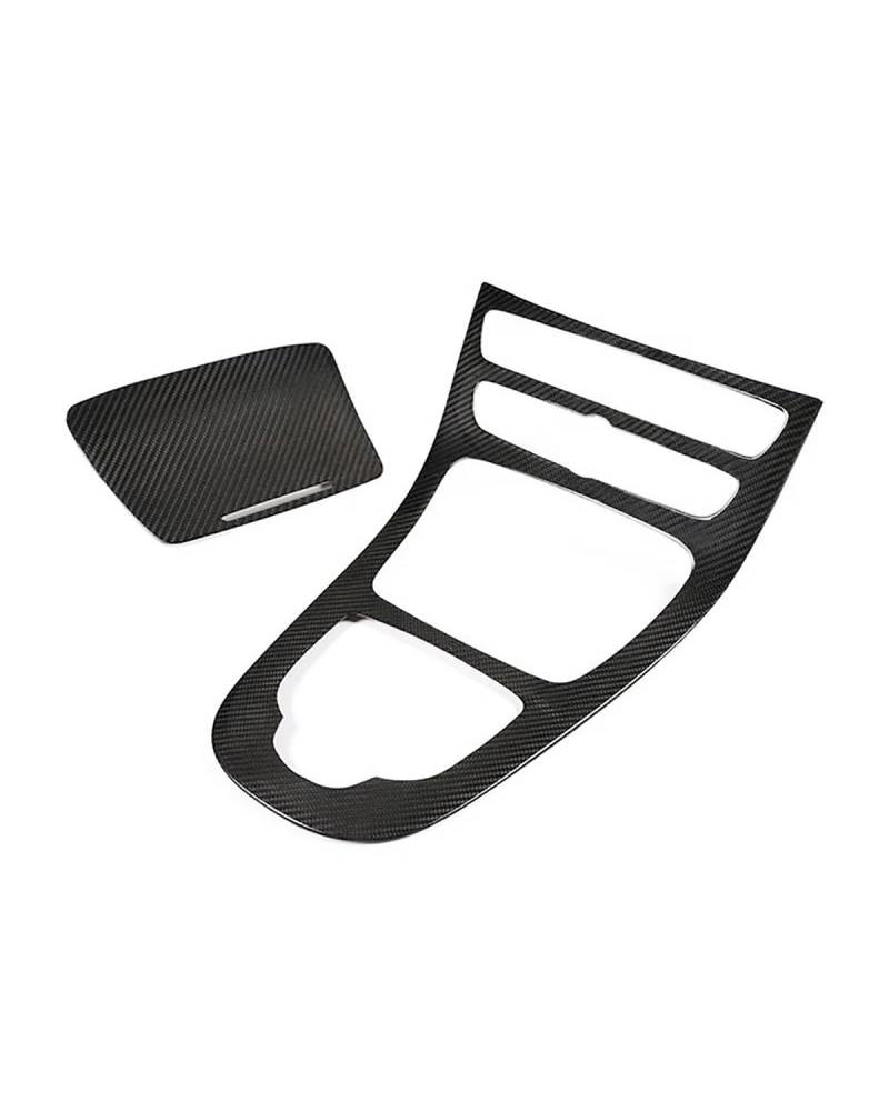 Für Benz Für E-Klasse Für W213 2016 2017 2018 ABS Carbon Texture Interior Center Konsole Getriebe Shift Panel Abdeckung Aufkleber Trim(Carbon Texture) von SIBOUOU