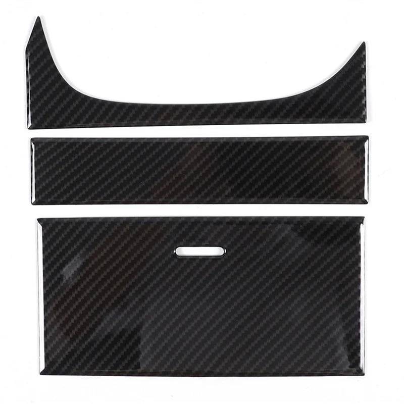 Für Jaguar Für F-Type 2013-2024 ABS Auto Center Konsole Tasse Halter Lagerung Box Panel Abdeckung Trim Aufkleber(Black) von SIBOUOU