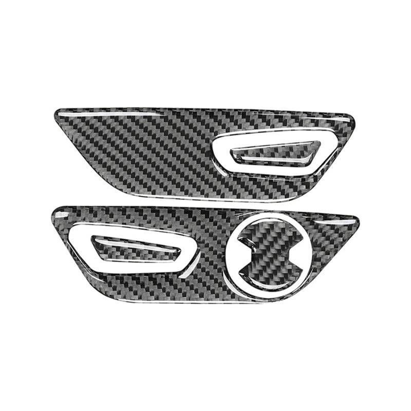 Für Mustang Für GT 2015-2021 Auto Innen Auto Sitz Einstellen Taste Panel Rahmen Trim Abdeckung Aufkleber Dekor(Left-Hand Drive) von SIBOUOU