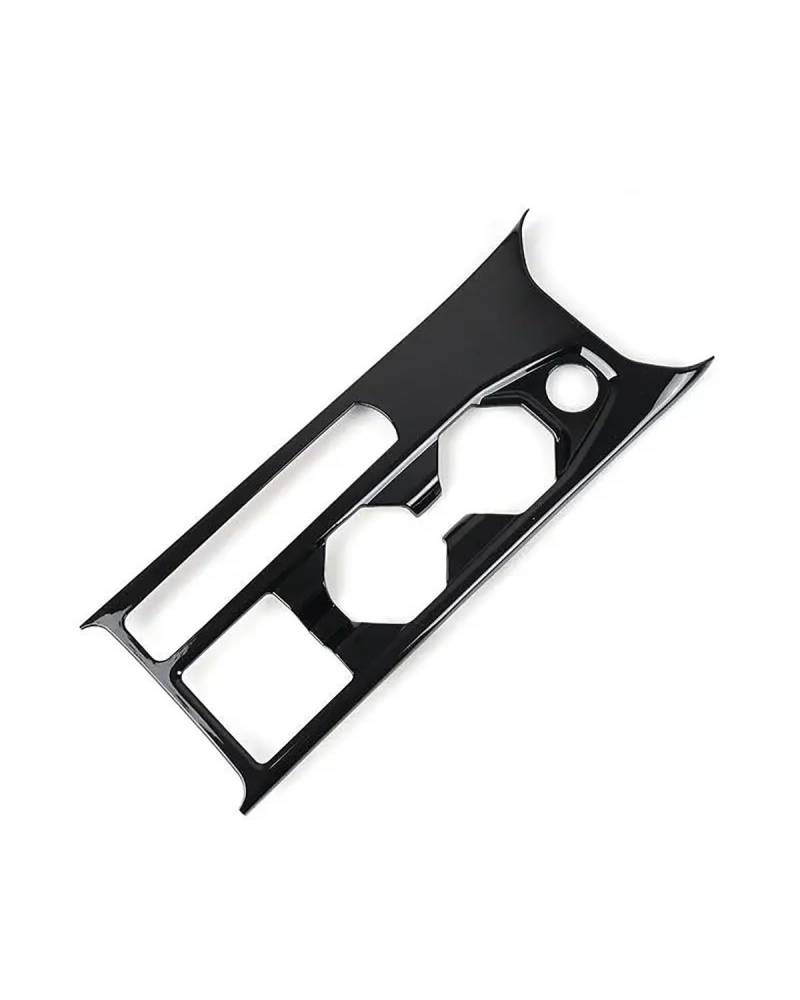 Für Polo 2019 2020 Auto Innen Zubehör Center Konsole Getriebe Shift Panel Wasser Tasse Halter Rahmen Abdeckung Fall Trim(Bright Black) von SIBOUOU
