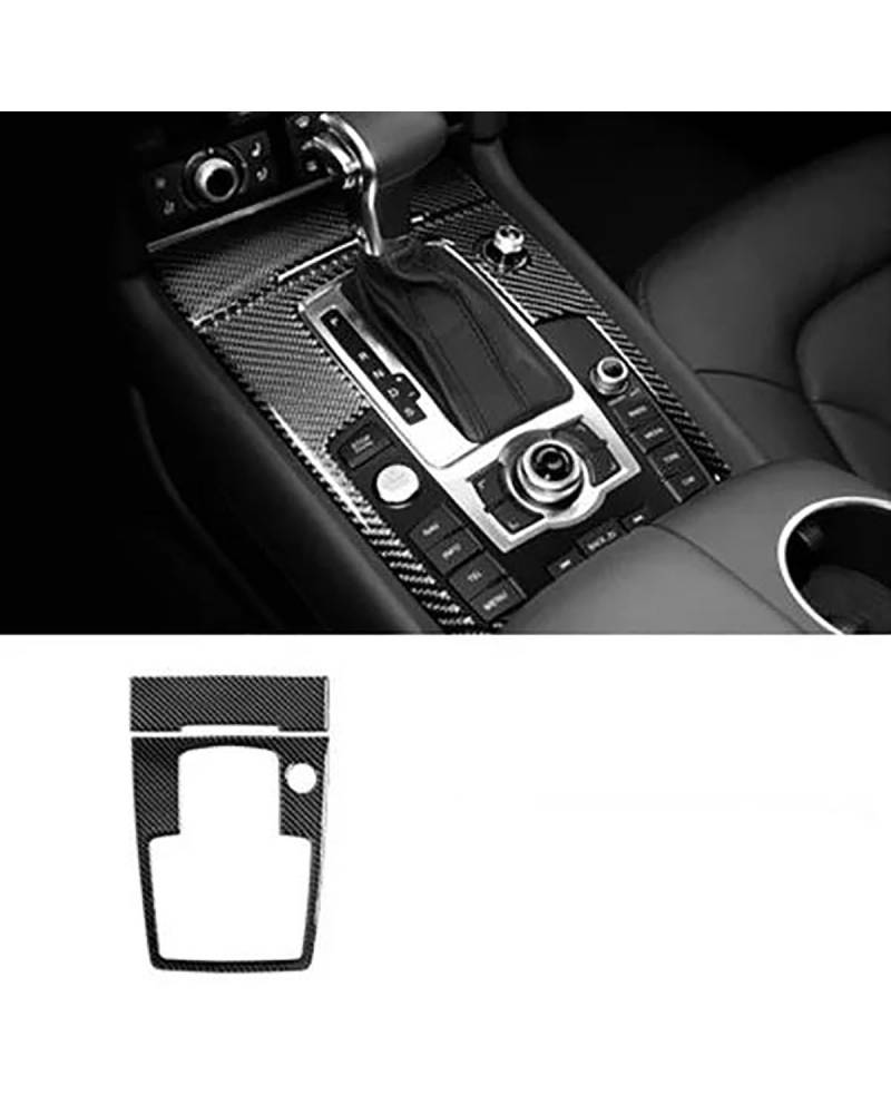 Für Q7 2008-2015 Auto Center Console Trim Aufkleber Innen Tür Armlehne Taste Rahmen Auto Zubehör(Gear Shift Frame) von SIBOUOU