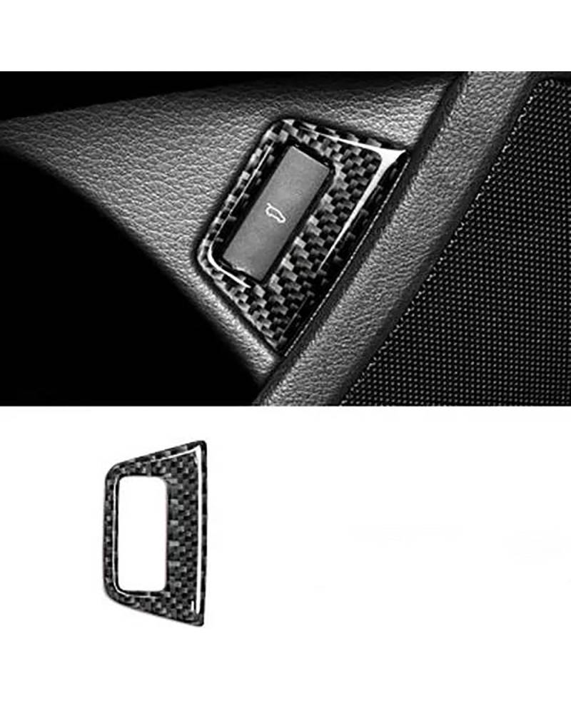 Für Q7 2008-2015 Auto Center Console Trim Aufkleber Innen Tür Armlehne Taste Rahmen Auto Zubehör(Trunk Button) von SIBOUOU