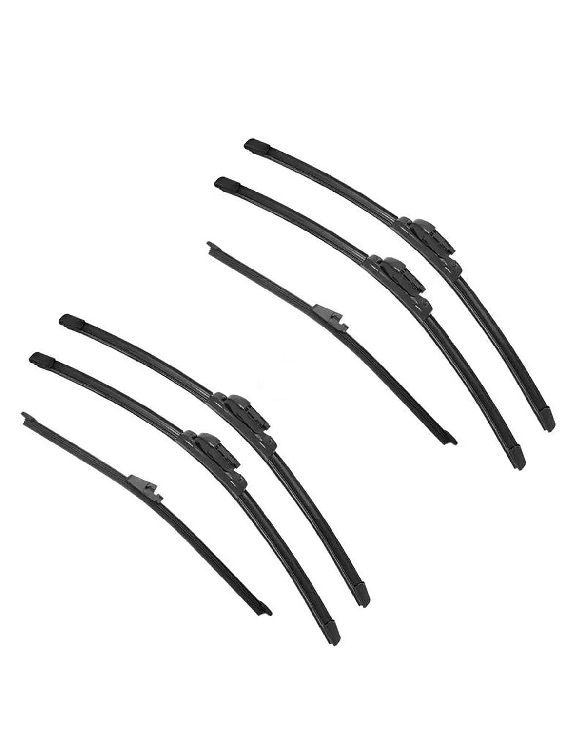 Für Skoda Für Fabia 5J 2006 2007 2008 2009 2010 2011 2012 2013 Doppel Gummi Auto Wischer Scheibenwischer Gummi Auto Zubehör Auto Wischer(6PCS) von SIBOUOU